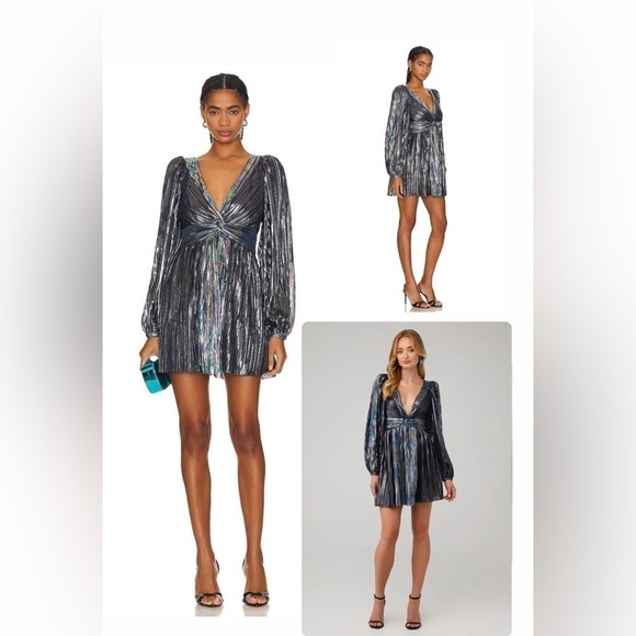 NWOT SABINA MUSAYEV Wendy Dress Dark Silver XS - Picture 4 of 13